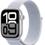 Apple Watch Series 10 GPS 46mm Silver Aluminium Case with Blue Cloud Sport Loop