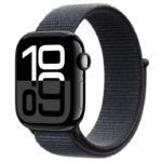 Apple Watch Series 10 GPS + Cellular 42mm Jet Black Aluminium Case with Ink Sport Loop