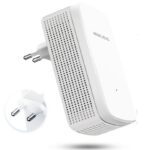 Mercusys Range Extender Wi-Fi 750Mbps, ME20;  Standarde wireless: IEEE 802.11a/n/ac 5 GHz, IEEE 802.11b/g/n 2.4 GHz, Dual-Band 2.4 GHz - 2.5 GHz, 5 GHz, Rata semnal: Până la 750 Mbps (433 Mbps pe 5 GHz, 300 Mbps pe 2.4 GHz), Securitate Wireless: WPA-PSK/WPA2-PSK, Interfață: 1x 10/100Mbps RJ45.