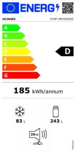 Combina frigorifica HEINNER HCNF-HM326INVD, No Frost, 326 l, Clasa D, Nu, Compresor inverter, Alb - Image 3