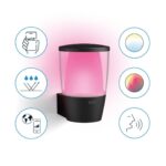 Aplica LED RGB pentru iluminat exterior WiZ Connected Elpas Wall, 8.5W, 950 lm, lumina alba si color (2700-5000K), IP65, 108x163x134mm, Negru - Image 4