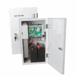 Sursa de alimentare pentru sisteme de detectie incendiu 230V/1000W in cutie metalica, loc pentru 2 acumulatori. Sursele sunt certificate EN 54-4, Vds; EN 12101-10;