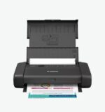 Imprimanta inkjet color portabila Canon BX110 cu acumulator, culoare: negru, dimensiune A4, viteza 9ipm alb-negru, 5,5ipm color, rezolutie 4800 x 1200 dpi, alimentare hartie 50 coli, interfata Hi-Speed USB (USB Type C), Wireless, Google Cloud Print, Air Print, USB charging, consumabile: PGI-35 (200 - Image 2