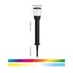 Stalp LED RGB extensie pentru iluminat exterior WiZ Connected Elpas Bollard, 3.6W, 400 lm, lumina alba si color (2700-5000K), IP65, 52x11cm, Negru - Image 2
