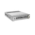 Mikrotik Cloud Router Switch, CRS305-1G-4S+IN; 4XSFP+, 1XGE, dual DCJacks, for high speed ring topology; Five-port desktop switch with oneGigabit Etherent port and four SFP+ 10Gbps ports; 1* CPU core count; CPUnominal frequency: 800 MHz; Size of RAM: 512 MB; Storage size: 16 MB;PoE in: 802.3af/at