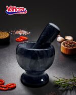 MOJAR CU PISTIL DIN MARMURA, DIA 9.5 CM, NEGRU, VANORA HOME - Image 2