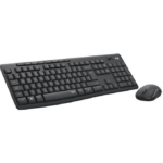 Logitech kit wireless silent MK295, SilentTouch Technology, spill- resistant, 2.4GHz, gri