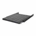 Tava de sustinere mobila pentru echipamente mai mici de 19" cum ar fi echipamente CCTV, CATV, networking sau tastaturi in rack-uri ASYTECH de podea cu adancimea de 600mm, confectionat din tabla de otel laminat la rece, fosfatata, vopsita in camp electrostatic,capacitate de sustinere marita, acces