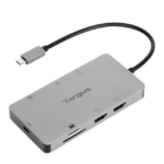 Targus Dock USB-C Dual HDMI 4K, 100W PowerDelivery Pass-Thru, 2x USB-A, 1x port fast charge, 1x SD/microSD, ethernet, gri - Image 3