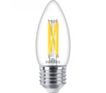 Bec LED Philips Classic B35, EyeComfort, E27, 3.4W (40W), 470 lm, luminacalda (2700K), dimabil, cu filament - Image 2