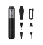 Aspirator de mana Baseus A3 Lite, putere aspirare 12000pa, suporta incarcare QC3.0, filtru HEPA, acumulator 6000mAh cablu inclus Type-C la USB, negru - Image 5
