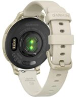 Ceas Garmin Lily 2 Active, display AMOLED, dimensiune afisaj 25,4 mm x 21,3 mm, rezolutie afisaj 240 x 201 pixeli, memorie 8GB, autonomie pana la 9 zile, rezistanta la apa pana la 5 ATM, greutate: 24,4g, ramă MLunar Glod şi curea Bone din silicon - Image 2