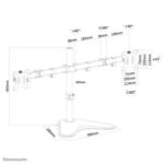 Suport Monitor de Birou Dual, Neomounts by Newstar FPMA-D550DDBLACK , 10" - 32", VESA 100x100, suporta pana la 8kg, negru - Image 2