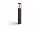 Stalp LED RGB pentru exterior Philips Hue Impress, 2x8W (2x49W), 1200lm ,lumina alba si color (2000-6500K), IP44, 770x100mm, Negru