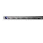 Ubiquiti UniFi Switch, USW-ENTERPRISE-24, interfata:  24 x 10GbE RJ45, 2 x 25G SFP28, SMB Layer 3 Gigabit Ethernet switch,  Switching capacity: 580 Gbps, Forwarding rate: 431.52 Mpps, Consum: 100W, 1.3" LCM color touchscreen.
