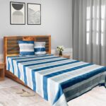 SET CUVERTURA PAT KS 200X220CM ZIA BLUE