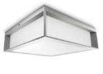 Plafoniera pentru exterior Philips Skies, 2xE27, max 2x42W, IP44 ,260x260x81mm, Gri - Image 2