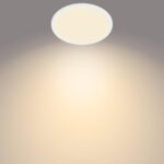 Plafoniera LED Philips Superslim CL550, 3 trepte de intensitate, 15W ,1300 lm, lumina calda (2700K), IP44, 25cm, Alb - Image 2