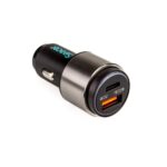 Alim. auto Spacer cu led USB-A&C 38W neg - Image 3