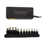 Incarcator laptop universal Spacer, 90W comutare automata tensiune – compatibil cu majoritatea NB, 12 tipuri de mufe, DC15/16/19/19.5/20V