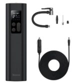 Compresor auto Baseus Super Mini, alimentare 12 V bricheta auto, display LED, presiune maxima 3 bar, negru - Image 2