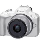 Aparat foto Canon Eos R50 WHITE KIT + Obiectiv RF-S18-45mm F4.5-6.3 IS STM, mirrorless, 24.2 Megapixeli, Procesor Digic X, Montura RF, Senzor APS-C 22.3 x 14.9mm, Aspect 3:2, Focalizare: Dual Pixel CMOS AF II,  100 % pe orizontală şi 100 % pe verticală (selectare automată), 90 % pe orizontală