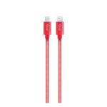 Cablu Date si Incarcare USB Type-C la Lightning Metallic, 1 m, G-METALLICC94-R, Rosu