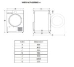 Uscator de rufe HEINNER HHPD-M7N13PBKE++, 7 kg, Clasa: E, Alb - Image 4