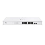 TP-LINK 16-Port Gigabit Smart Switch with 16× Gigabit RJ45 ports and 2× Gigabit SFP slots, Interfata:  16× 10/100/1000 Mbps RJ45 Ports (Auto- Negotiation/Auto MDI/MDIX), Dimensiuni: 440×180×44 mm, Capacitate Switch: 36 Gbps, Packet Forwarding Rate: 26.78 Mpps - Image 4