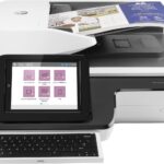 Scanner HP Scanjet Enterprise Flow N9120, dimensiune A3, tip flatbed ,viteza scanare: max 120ppm/240ipm, duplex, ADF 200 coli, rezolutieoptica 600dpi, rezolutie hardware 600x600dpi, senzor CCD, software:drivere HP Scan, ISIS, WIA, Kofax VRS Pro, Nuance PaperPort, I .R.I.SReadiris Pro, I.R.I.S