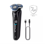 Aparat de ras electric Philips Seria 7000 S7886/58, 5 W, Autonomie 60 minute, Umed si uscat, Lame SteelPrecision SkinIQ Negru - Image 2