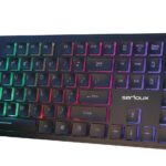 Tastatura Serioux 9500i, cu fir, US layout, iluminata, taste tip Chiclet, neagra, USB