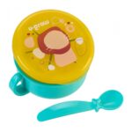 Bol 2 in 1 pentru snackuri si lingurita, blue, U-Grow