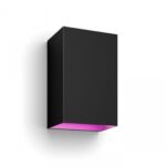Aplica LED RGB pentru exterior Philips Hue Resonate UP&DOWN, 2x8W(98W), 1200 lm, lumina alba si color (2000-6500K), IP44, 93x120x180mm,Negru