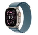 Apple Watch Ultra 3 GPS + Cellular 49mm Natural Titanium Case with Light Blue Alpine Loop - Small - Image 2