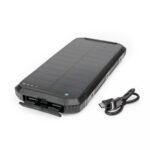 Acumulator extern 10000mAh Platinet cu incarcare solara, wireless 15W, 2X USB-A +USB-C, negru