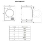 Uscator de rufe HEINNER HHPD-M8G3A++, 8 kg, Clasa: E, Alb - Image 3
