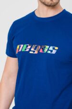 TRICOU  LOGO MULTICOLOR BARBATI   ROYAL BLUE-XL - Image 6