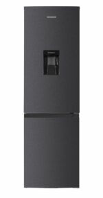 Combina frigorifica HEINNER HCNF-HM291INVDGWDE++, No Frost, 291 l, Clasa E, Dozator apa, Compresor inverter, Gri antracit texturat
