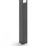 Stalp LED pentru iluminat exterior Philips Arbour, 6W (47W), 600 lm, lumina calda (2700K), IP44, 770x100mm, Antracit
