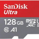 Card de Memorie MicroSDXC SanDisk Ultra, 128GB, Clasa 10, R/W speed: up to 100MB/s/, 90MB/s, include adaptor SD (pentru telefon)