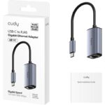CUDY Aluminum Portable USB-C to Gigabit Ethernet Adapter, Compatible with Laptop, MacBook, Surface, PC with Windows, XP, Mac/Linux and more