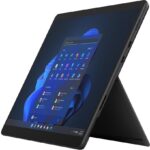 Ms Surface Pro 8 black, 13 inch, resolution: 2880 x 1920, aspect ratio: 3:2, Intel Core i7-1185G7, 3.0 GHz, 16GB RAM, 512GB SSD storage, graphics: Intel Iris Xe Graphics, connerctors: 1 x Surface Connect, 1 x 3.5 mm audio female, 2 x Thunderbolt 4 (Type-C), camera resolution