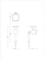 Spot LED solar pentru exterior cu spike Philips JIVIX, 1.4W, 4V, 150 lm ,lumina calda (2700K), IP44, 323x151x105mm, Negru - Image 3