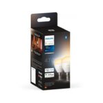 2 Becuri LED inteligente Philips Hue P45, Bluetooth, E14, 5.1W, 470 lm ,lumina alba (2000-6500K)