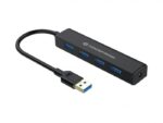 CONCEPTRONIC C4PUSB3 4-Port USB 3.0 Hub with Power Jack, 23.5 x 101 x 26 mm - Image 2