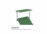 HEINNER SEZLONG CU PARASOLAR 186X55X24CM VERDE - Image 4