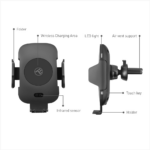 Incarcator wireless cu suport auto si senzor IR WCCM2, negru - Image 3