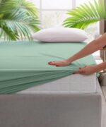 CEARCEAF PAT CU ELASTIC 90X200 CM VERDE - Image 3