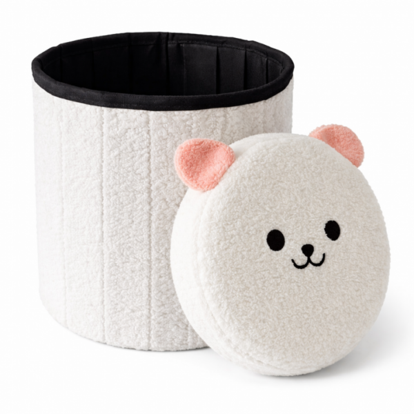 Taburet figurina urs Polar cu capac detasabil, 30x37.5 cm